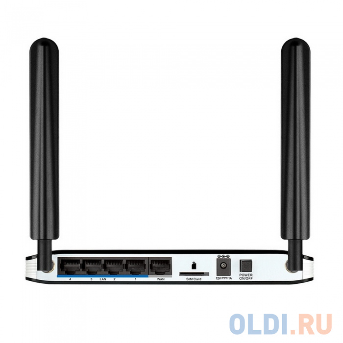 Wireless N300 LTE Router with 1 USIM/SIM Slot, 1 10/100Base-TX WAN port, 4 10/100Base-TX LAN ports.