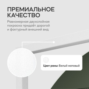 Зеркало в раме Genglass Kvaden white M GGM-17-3-1 в Москвe