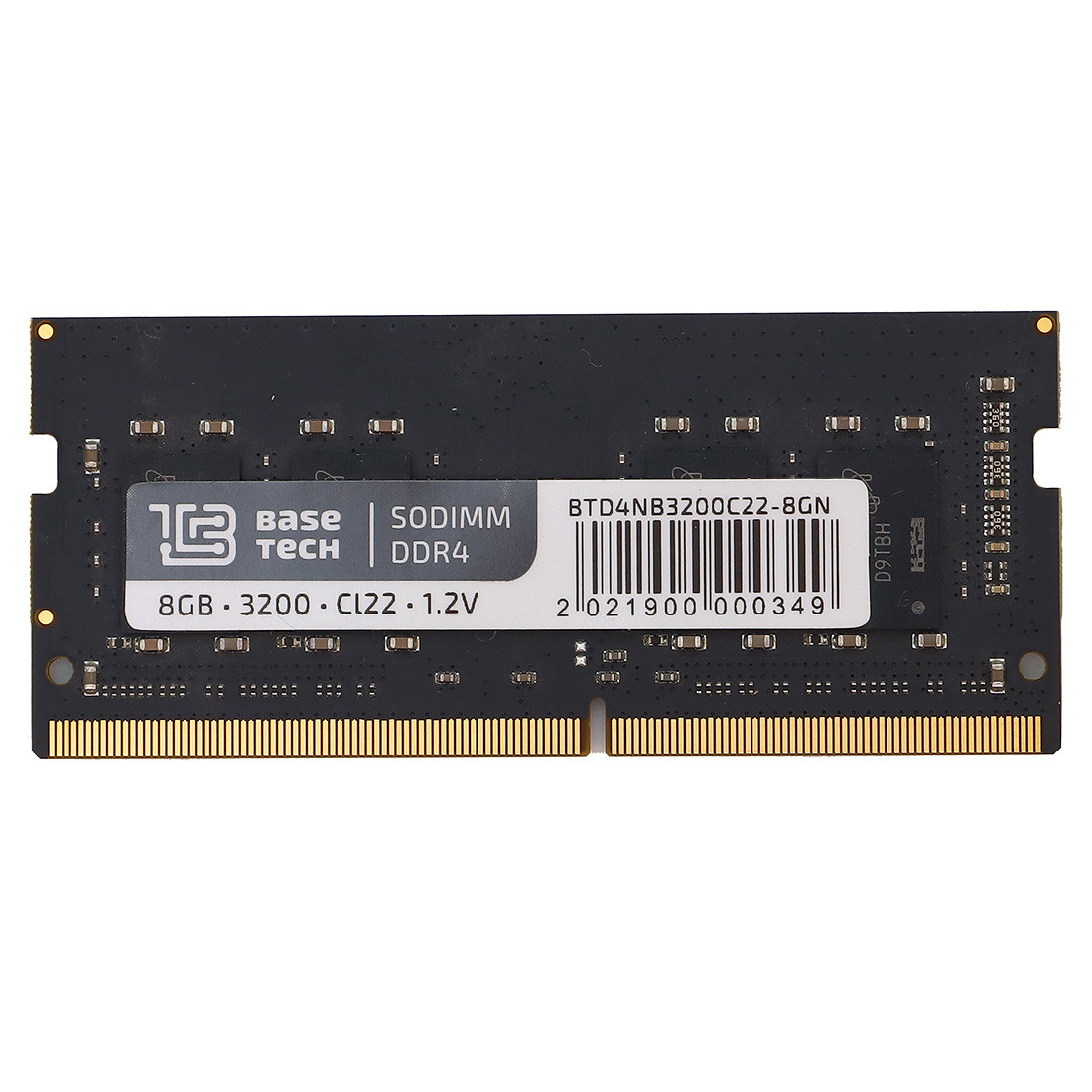 Память DDR4 SODIMM 8Gb, 3200MHz, CL22, 1.2 В, BaseTech (BTD4NB3200C22-8GN) Bulk (OEM)