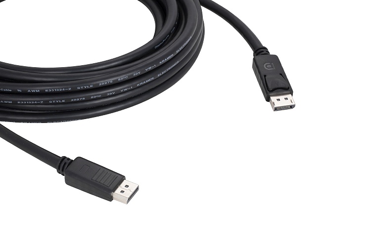 Кабель DisplayPort(20M)-DisplayPort(20M), экранированный, 90 см, черный Kramer C-DP-3 (97-0617003)