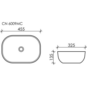 Раковина-чаша Ceramica Nova Element 46х33 капучино матовый (CN6009MC)