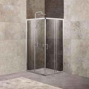 Душевой уголок BelBagno Unique A-2 100-85x100-85 прозрачный, хром (UNIQUE-A-2-85/100-C-Cr)