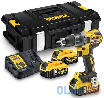 DeWalt DCD791P3K-QW 18.0 В XR бесщеточная дрель-шуруповерт, 460 Вт, 2 скорости: 27/70 Нм,