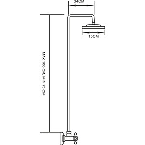 Душевая система Mixline ML2408 со смесителем, хром (4630077961964) в Москвe