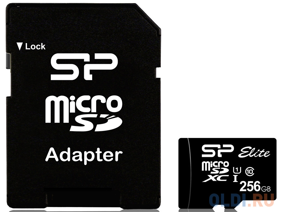 Флеш карта microSD 256GB Silicon Power Elite microSDXC Class 10 UHS-I (SD адаптер) в Москвe