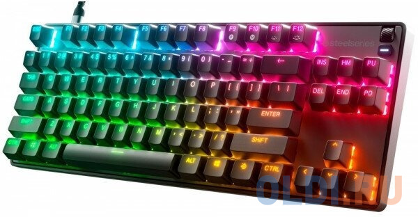 Клавиатура Steelseries Apex 9 TKL US механическая черный USB Multimedia for gamer LED (подставка для запястий) (64847)