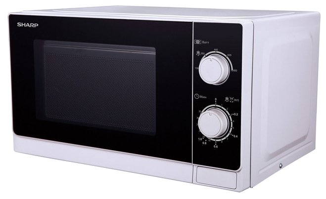Микроволновая печь Sharp R-2000RW 20л, 800Вт, белый/черный
