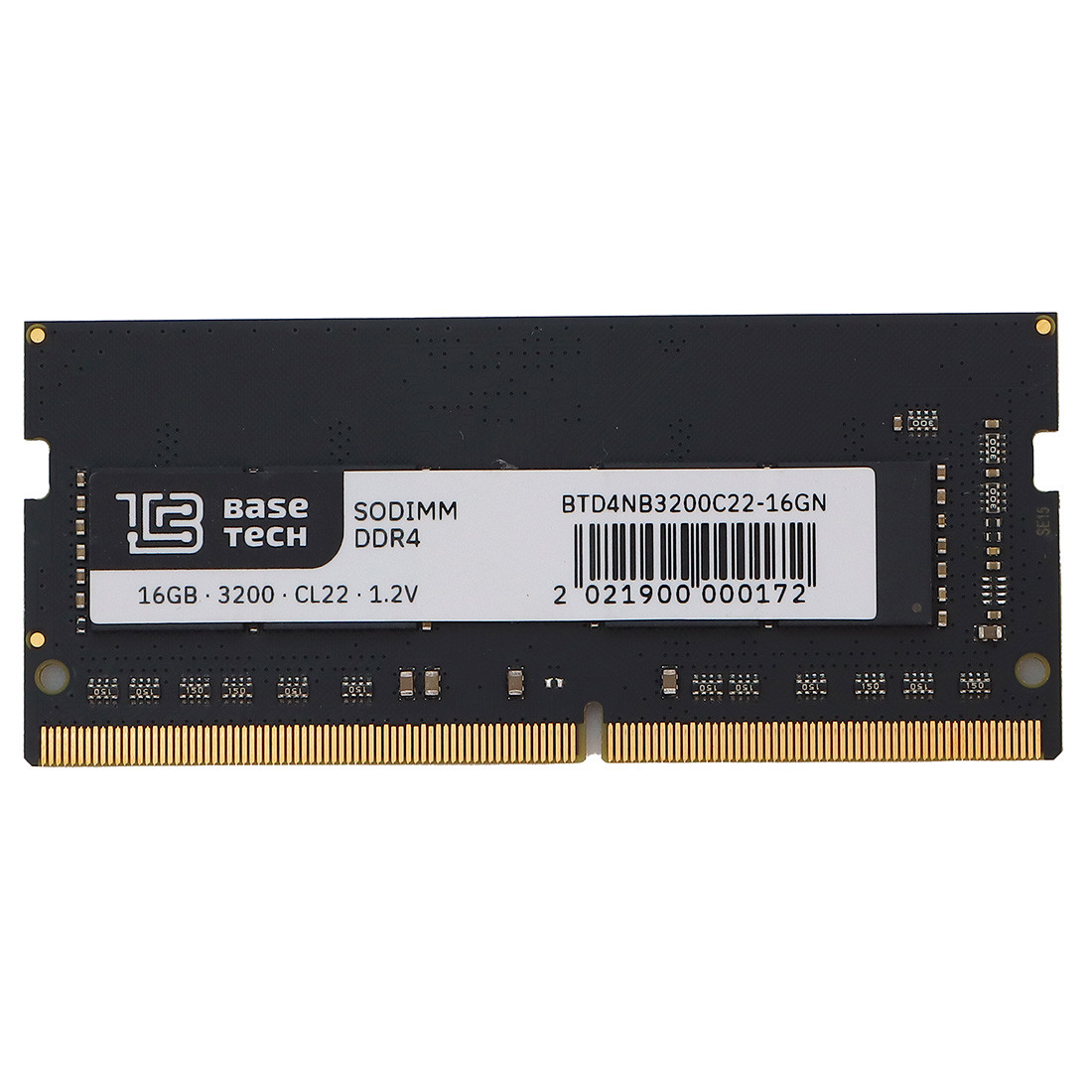Память DDR4 SODIMM 16Gb, 3200MHz, CL22, 1.2 В, BaseTech (BTD4NB3200C22-16GN) Bulk (OEM)