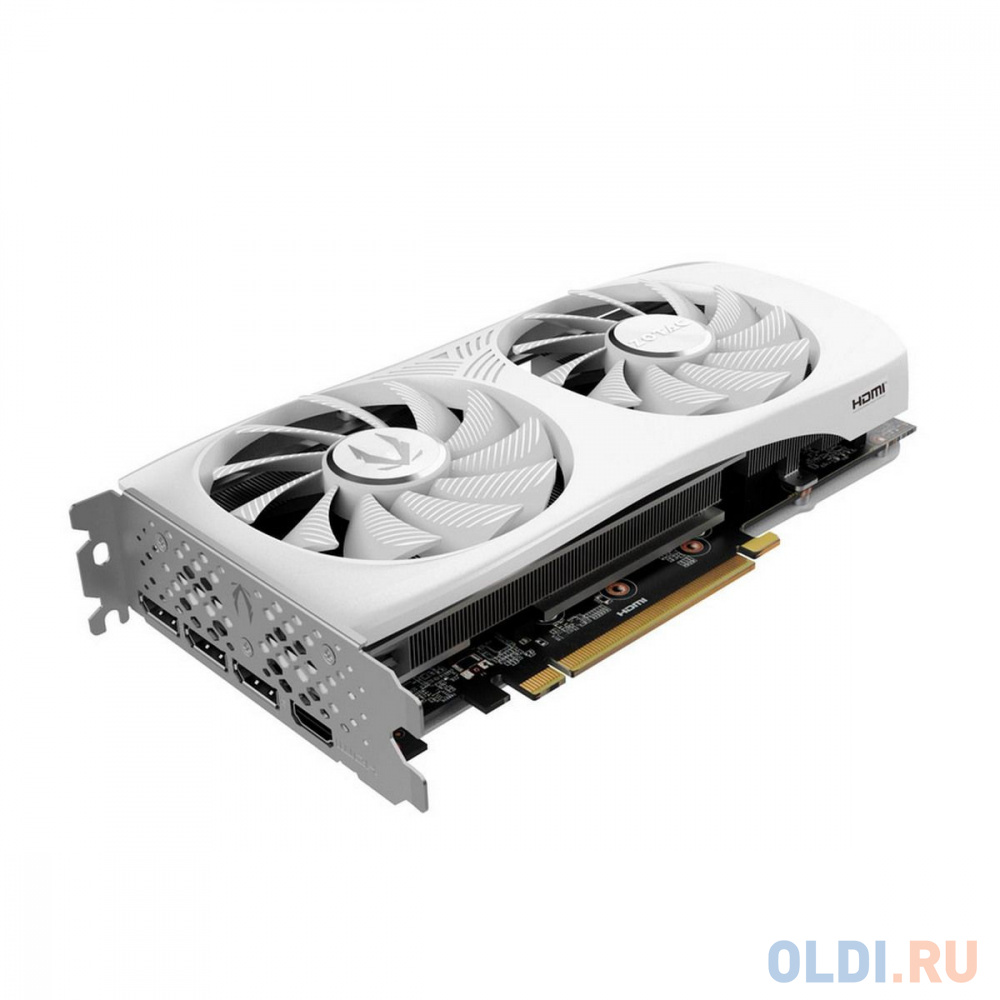 Видеокарта Zotac RTX4070 SUPER ТWIN EDGE ОС WHITE ED 12GB GDDR6X 192bit 3xDP HDMI 2FAN Medium Pack