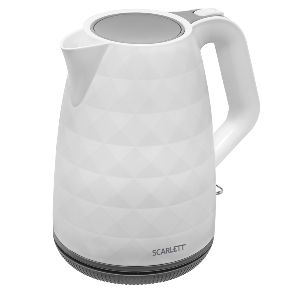 Чайник Scarlett SC-EK18P49 1.7л. 2200Вт, закрытая спираль, пластик, белый/серый