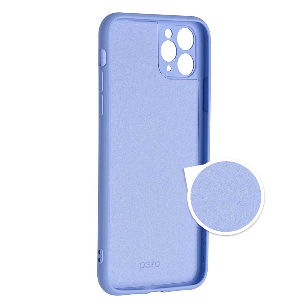 Клип-кейс Pero Liquid Silicone д/ Samsung M31 голубой