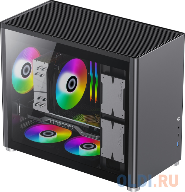 Компьютерный корпус, без блока питания mATX/ Gamemax Spark Black mATX case, black, w/o PSU, w/1xUSB3.0+1xType-C, 1xCombo Audio в Москвe