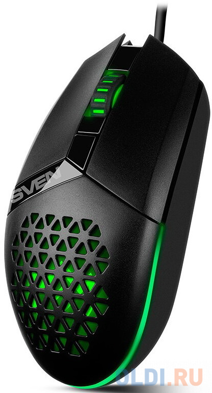 Игровая мышь SVEN RX-G735 чёрная (USB, 6 кнопок, 4000 dpi, RGB-подсветка) в Москвe