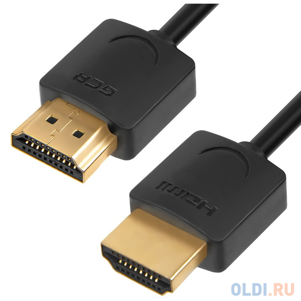 Кабель HDMI 0.5м Green Connection GCR-51592 круглый черный