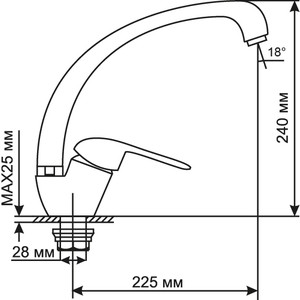 Смеситель для кухни Mixline ML05-032 хром (4630077960820)