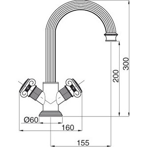 Смеситель для раковины Cezares Olimp (OLIMP-LS2-02-O)