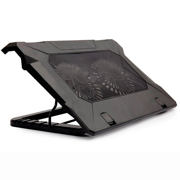 Охлаждающая подставка для ноутбука 17" CROWN CMLC-530T, вентилятор: 140, 2xUSB, пластик, металл, черный (CMLC-530T)
