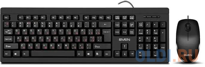Набор клавиатура+ мышь Sven KB-S320C черный (104 кл., 1000DPI, 2+1кл.)