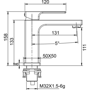 Смеситель для раковины Gappo G1018 хром (6959477695872) в Москвe