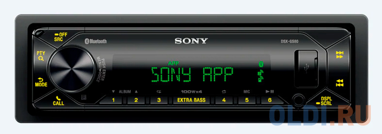 Автомагнитола Sony DSX-GS80 1DIN 4x100Вт