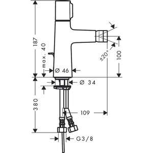 Смеситель для биде Hansgrohe Talis Select S с донным клапаном, хром (72202000)