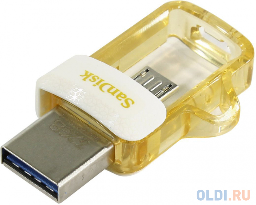 Флешка USB 32Gb SanDisk Ultra SDDD3-032G-G46GW белый золотистый
