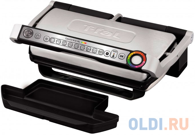 Электрогриль Tefal Optigrill + XL серебристый чёрный GC722D34