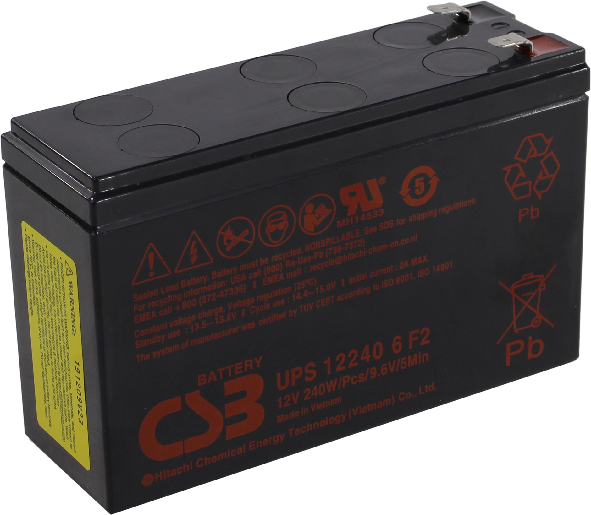 Аккумуляторная батарея для ИБП CSB UPS122406, 12V, 6Ah (BACSB122406)