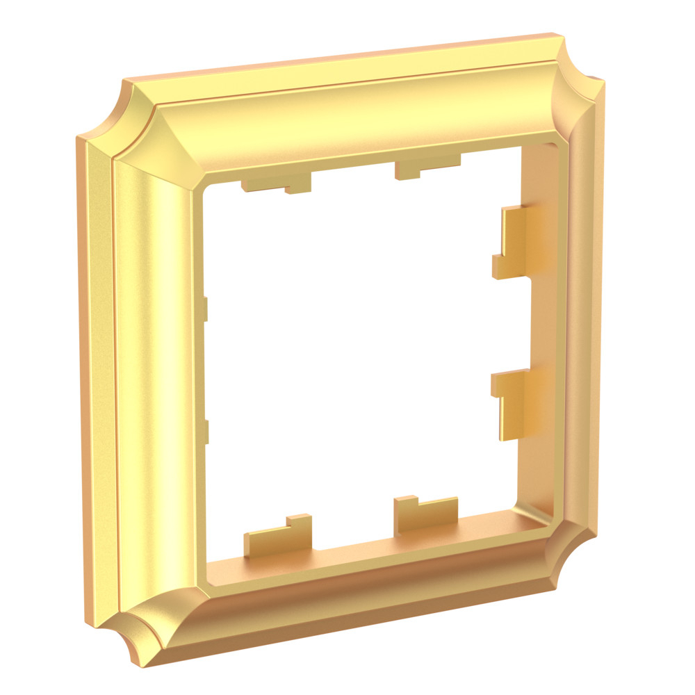Рамка Systeme Electric AtlasDesign Antique, горизонтальная и вертикальная, 1-пост, золото (ATN101601)