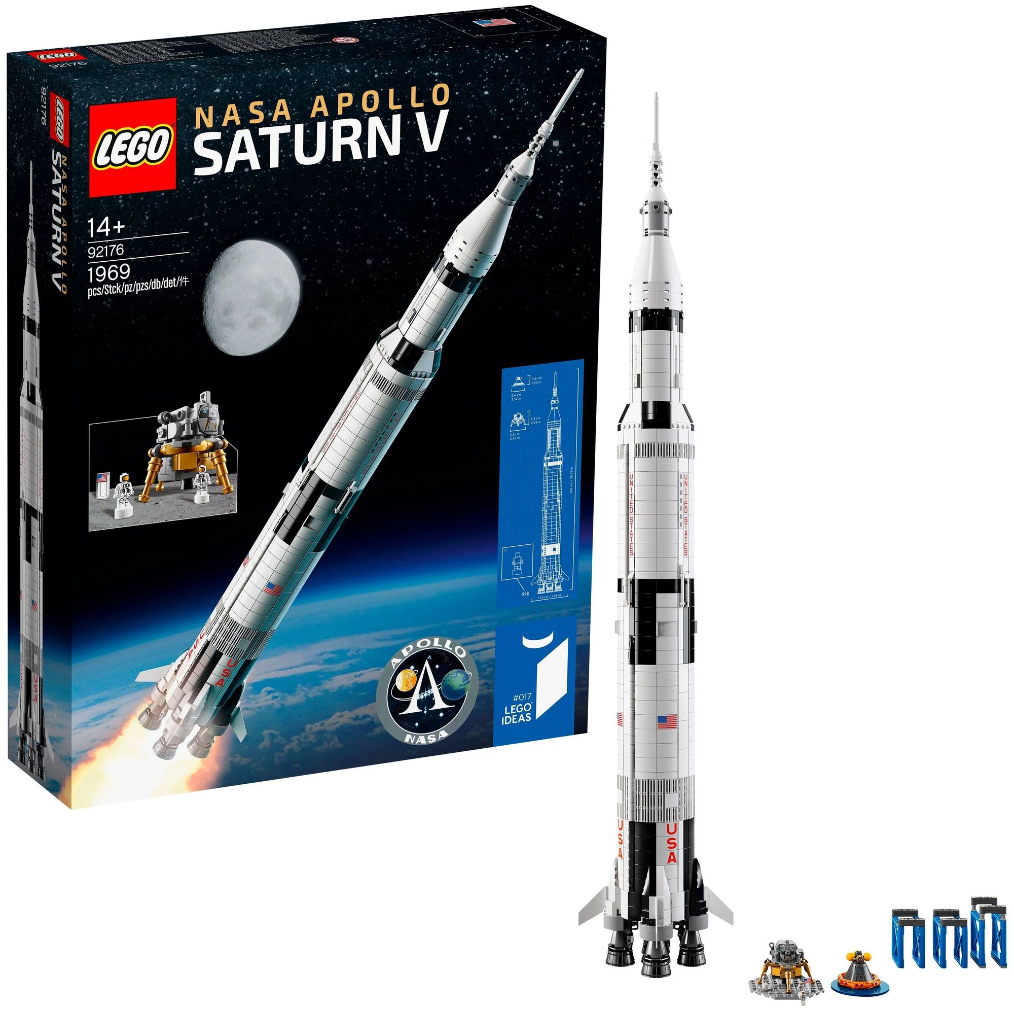 Конструктор LEGO IDEAS @Ракетно-космическая система NASA "Сатурн-5 - Апполон" 92176