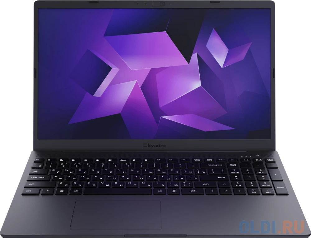 KVADRA NAU LE15T Core i5-1235U 1.3GHz,15,6&quot; FHD (1920x1080) IPS,8Gb DDR4-3200(1), 512Gb SSD,55Wh,1.8kg,1YW,FHD Webcam,WiFi/BT, noOS, Графит, МПТ