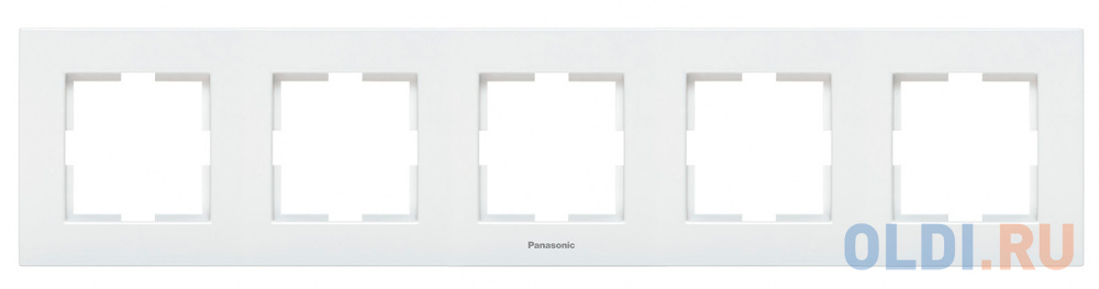 Рамка Panasonic Karre Plus WKTF08052WH-RU 5x горизонтальный монтаж пластик белый (упак.:1шт)