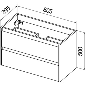 Тумба под раковину BelBagno Kraft 80 Pino Pasadena (KRAFT 39-800/390-2C-SO-PP)