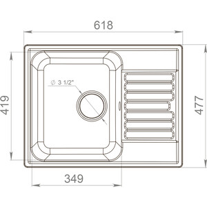 Кухонная мойка Reflection Prima RF0460BE бежевая в Москвe