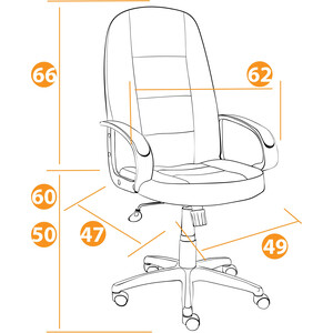 Кресло TetChair СН747 ткань, синий TW-10 в Москвe