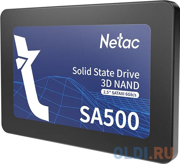 Netac SSD SA500 960GB 2.5 SATAIII 3D NAND, R/W up to 530/475MB/s, TBW 480TB, 3y wty