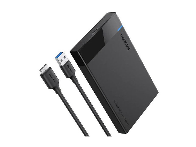 Бокс для жесткого диска Ugreen US221 USB-A 3.0 - 2.5 SATA + кабель Micro-B to USB-A 3.0 30848