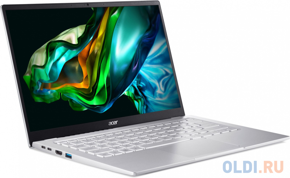 Ноутбук Acer Swift Go 14 SFG14-41-R2U2 Ryzen 5 7530U 16Gb SSD512Gb AMD Radeon 14" IPS FHD (1920x1080) Windows 11 Home silver WiFi BT Cam (NX.KG3C в Москвe