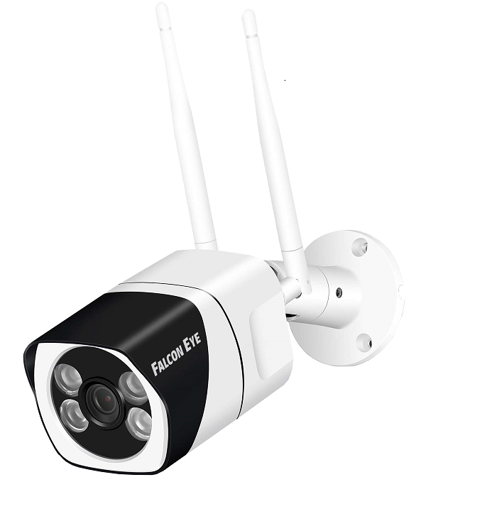 IP-камера Falcon Eye Wi-Fi видеокамера Jager 3.6мм, уличная, корпусная, 2Мпикс, до 1920x1080, ИК подсветка 10м, Wi-Fi, -30 °C/+50 °C, белый/черный