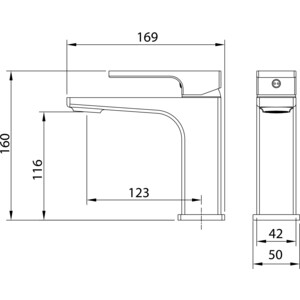 Смеситель для раковины Grossman Pragma хром глянцевый (510.K35.03.100) в Москвe