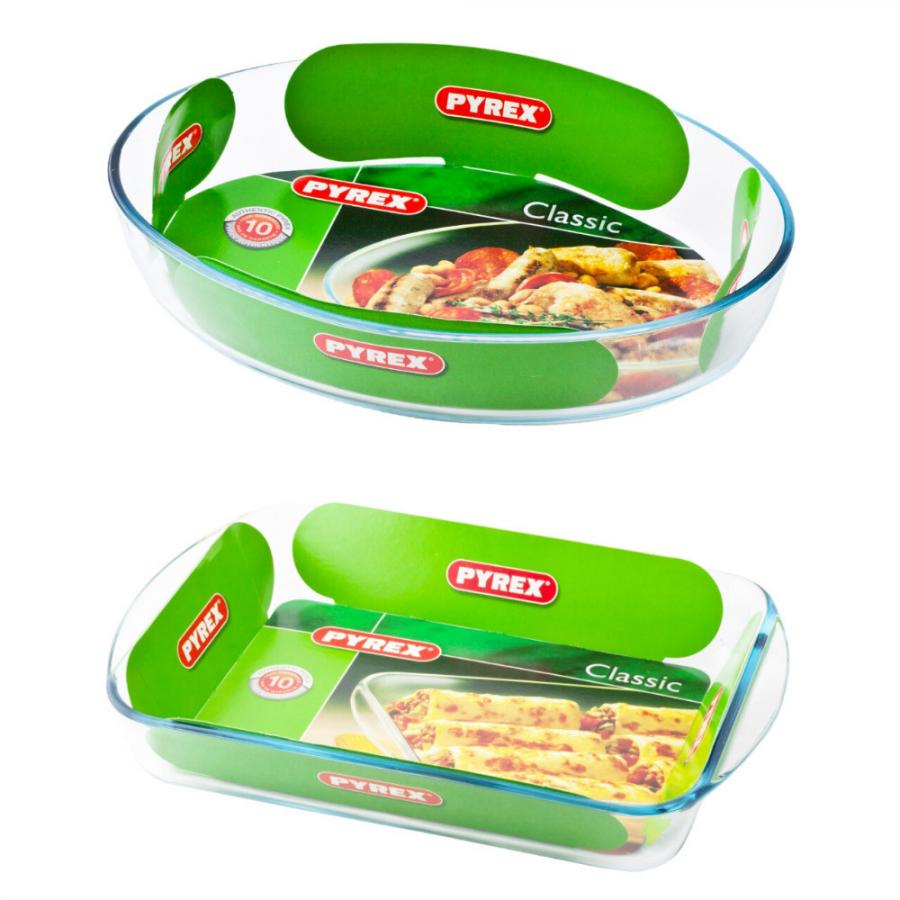 Набор 2шт блюд PYREX 0x21см овал, прямоуг 35x22см в Москвe