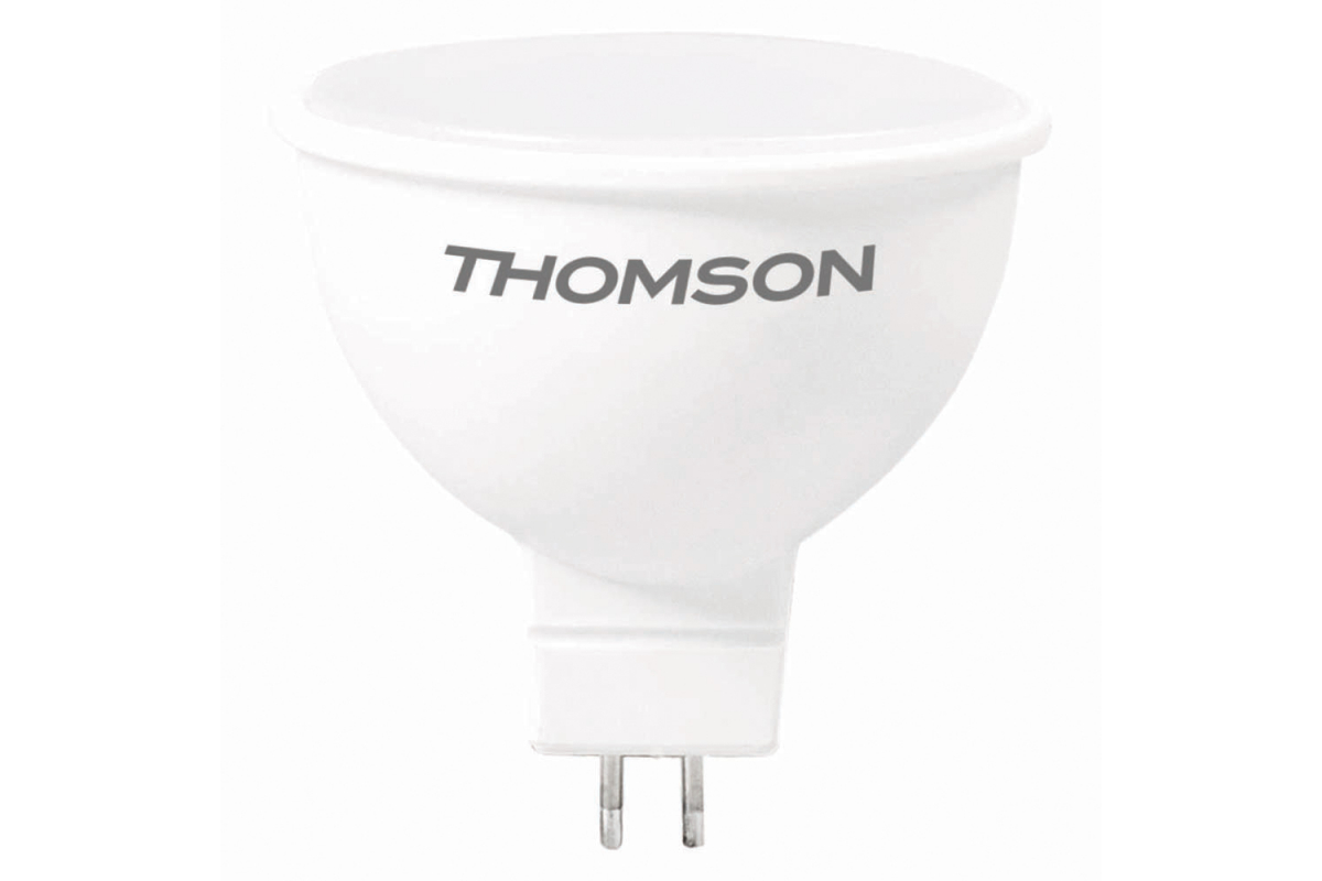 Лампа светодиодная GU5.3, MR16, 4Вт, 330лм, 3000K/теплый, 80 Ra, Thomson (TH-B2044)