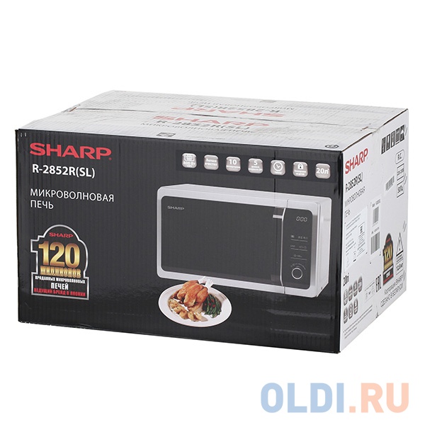Микроволновая печь Sharp R2852RSL 800 Вт серебристый