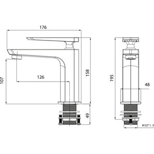 Смеситель для раковины Lemark Prizma (LM3906C)