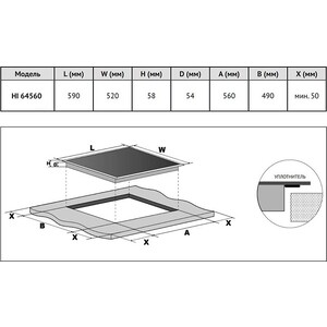 Индукционная варочная панель Korting HI 64560 BCH в Москвe