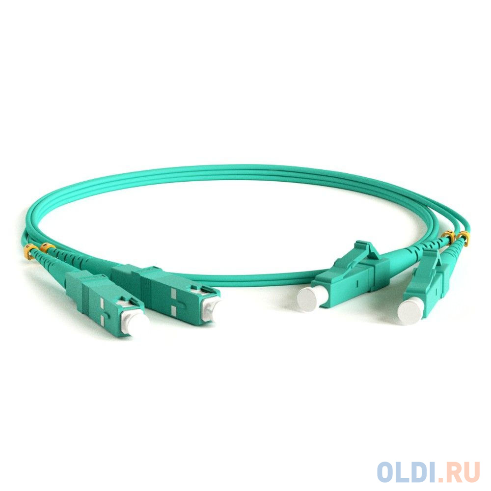 Hyperline FC-D2-503-LC/PR-SC/PR-H-1M-LSZH-AQ Патч-корд волоконно-оптический (шнур) MM 50/125(OM3), LC-SC, duplex, 10G, LSZH, 1 м в Москвe