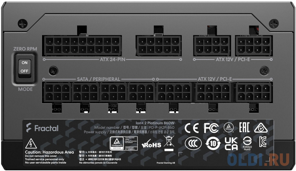 Блок питания Fractal Design Ion+ 2 860 Вт в Москвe