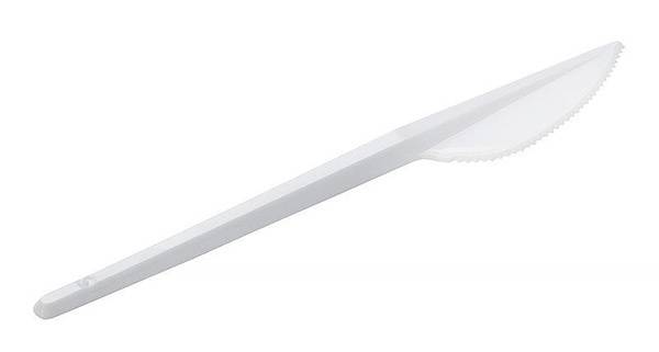 Нож однораз. 165мм белый (упак.:100шт)