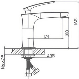 Смеситель для раковины Haiba HB616 хром (HB10616) в Москвe