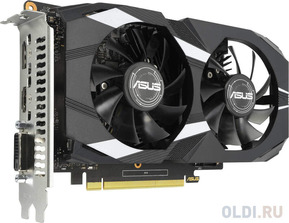 ASUS DUAL-GTX1650-4GD6-P-V2//GTX1650 DVI HDMI DP 4G D6; 90YV0GX9-M0NA00 в Москвe